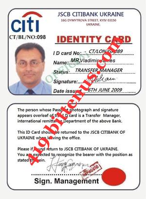 419Citibank Staff ID-Vladimir James